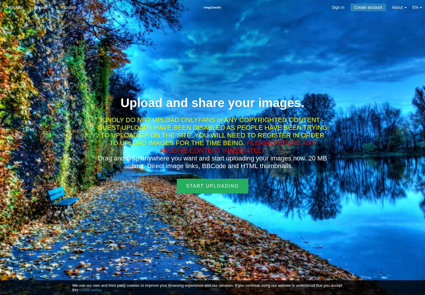 Screenshot of imgcredit.xyz