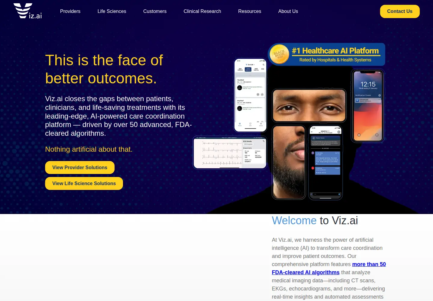 Screenshot of viz.ai