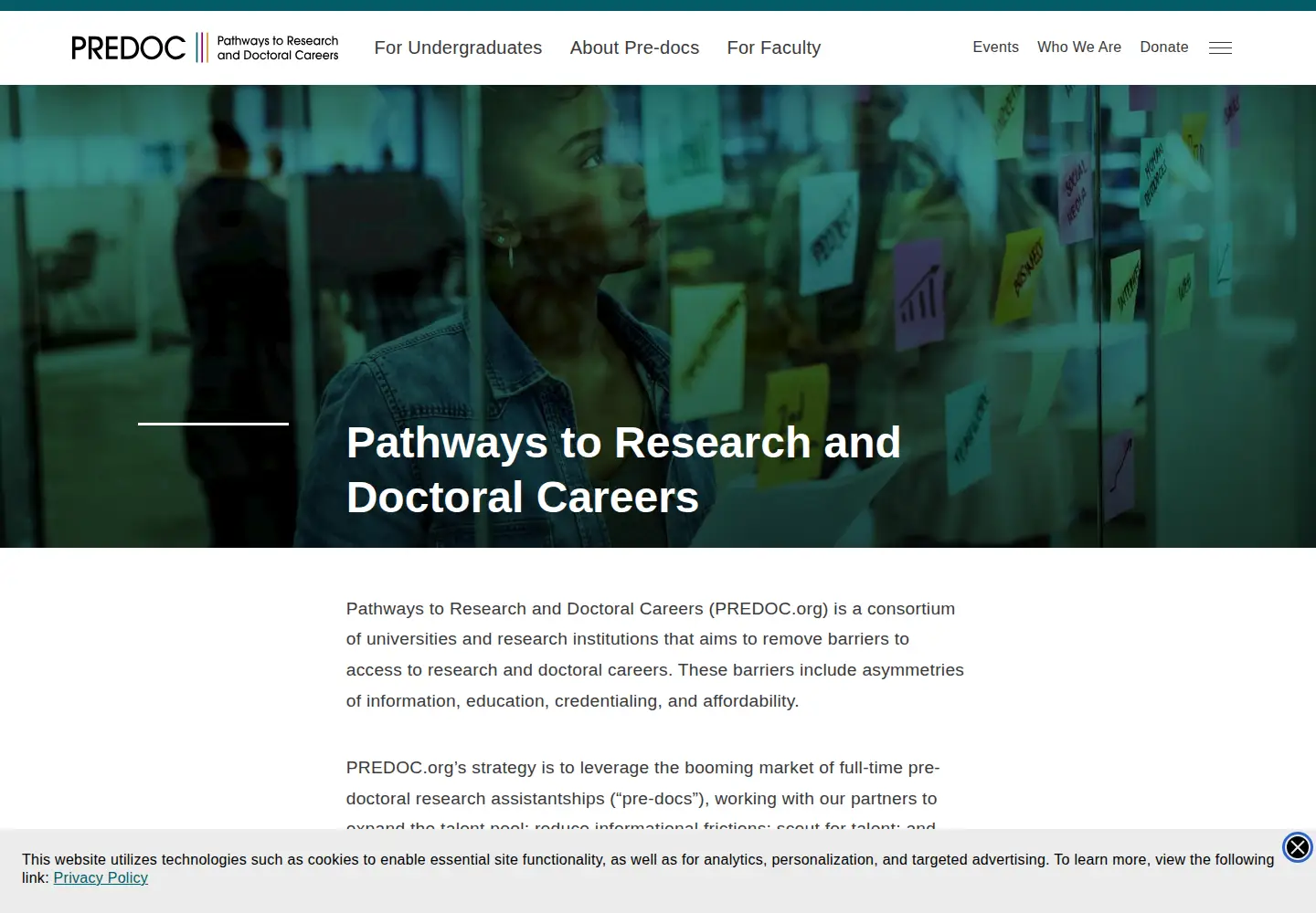 Screenshot of predoc.org