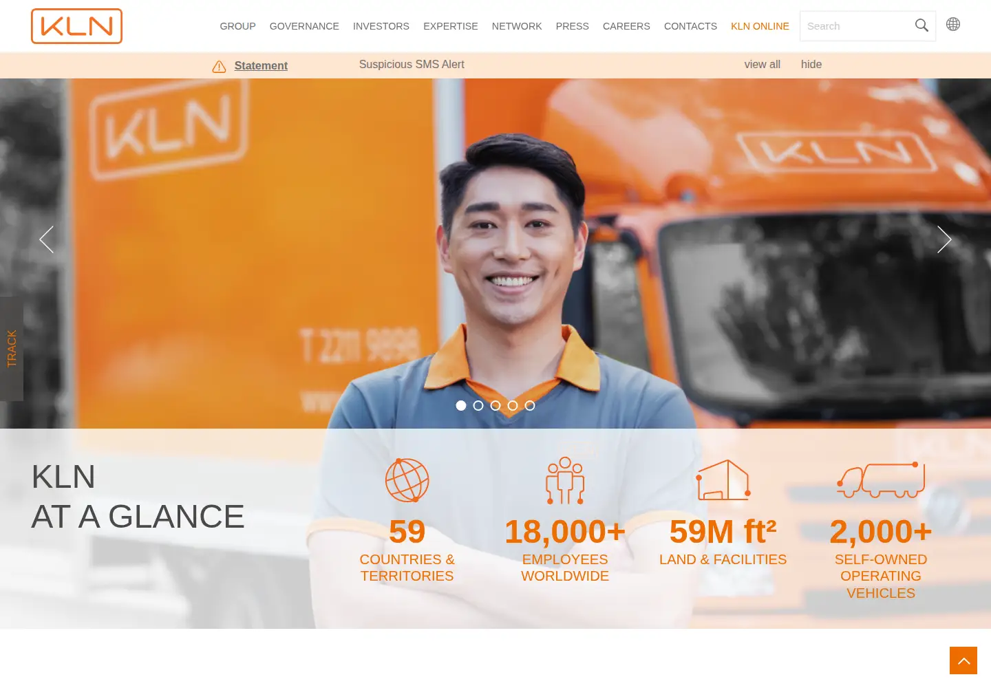 Screenshot of kln.com