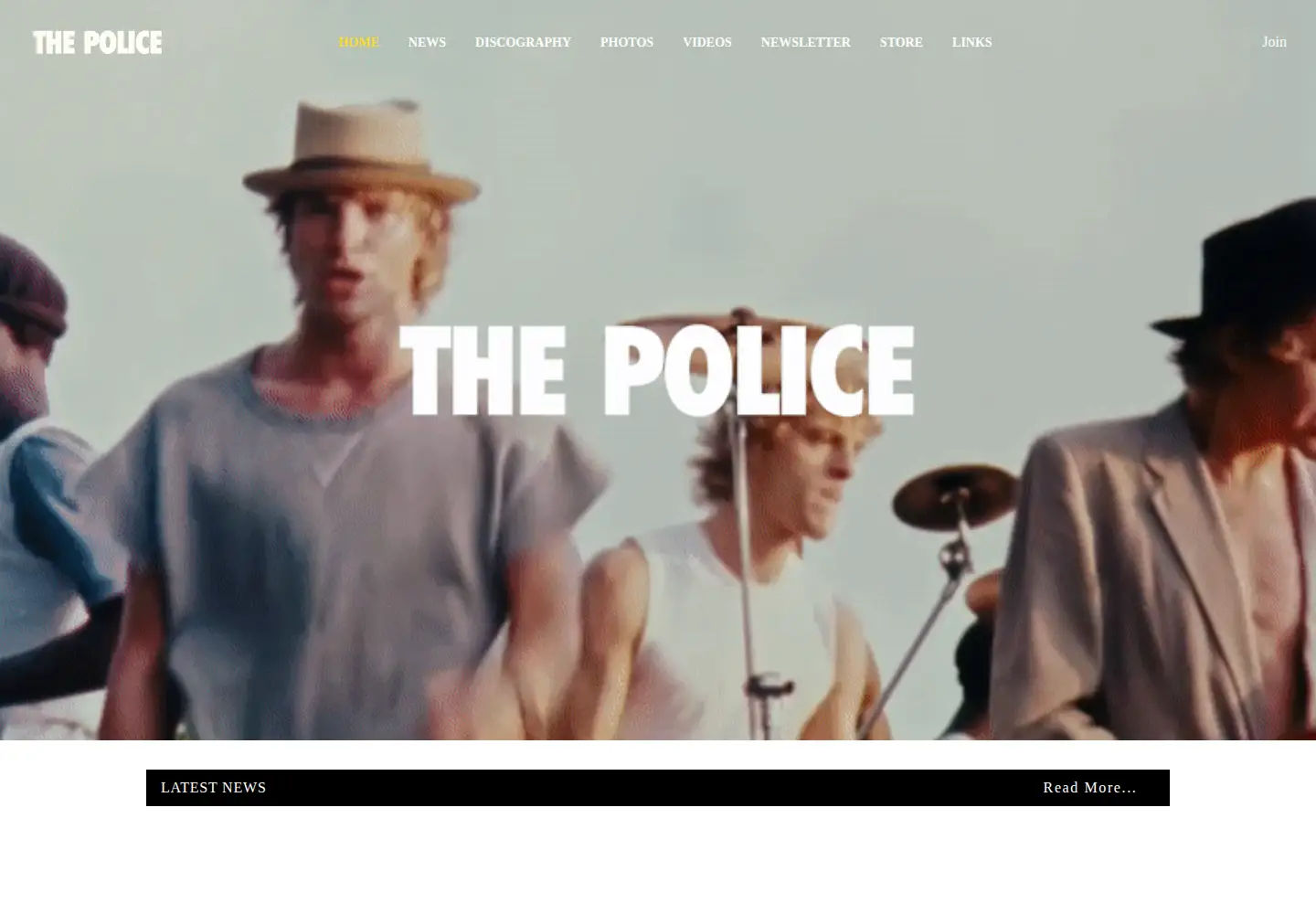 Screenshot of thepolice.com