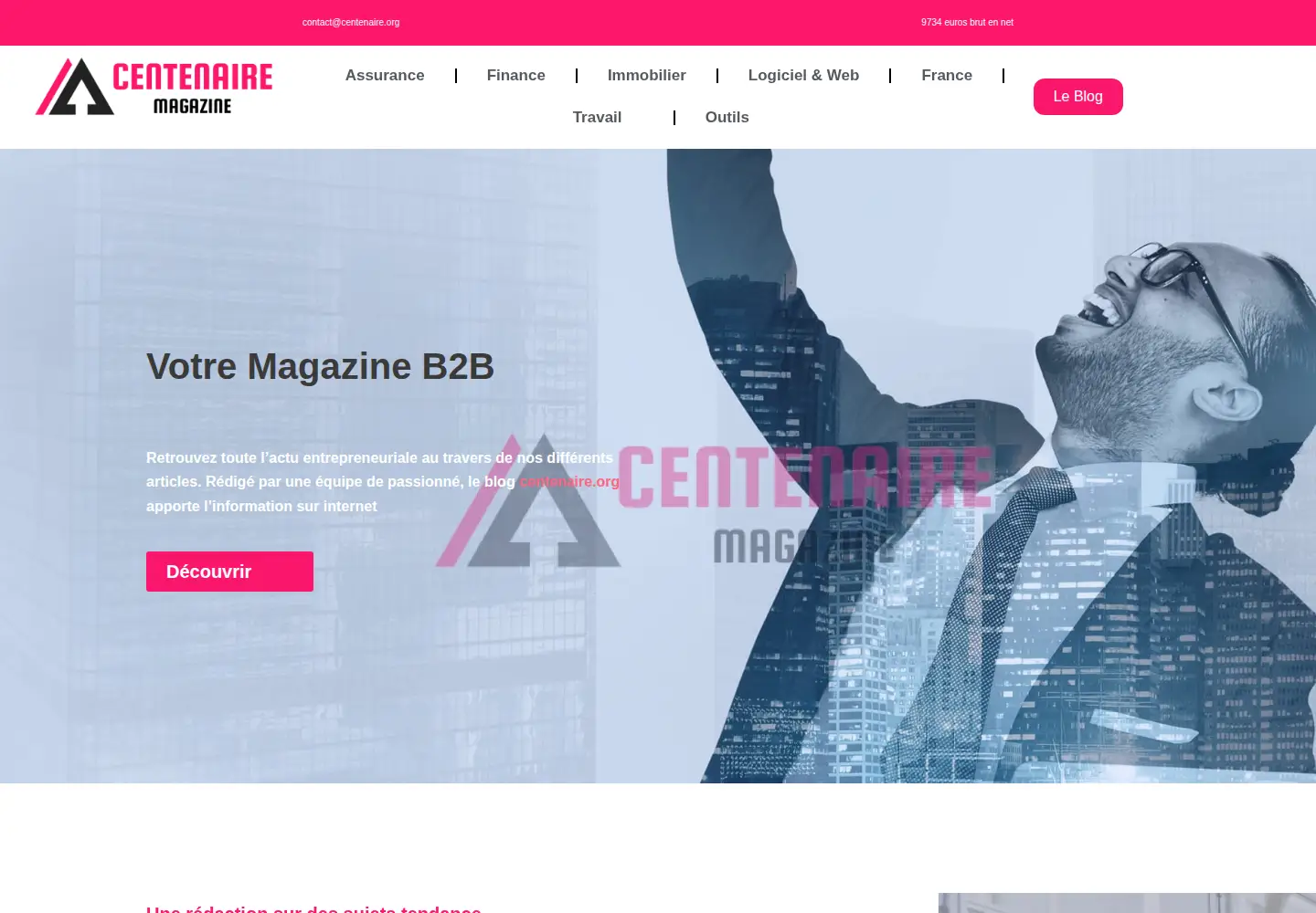 Screenshot of centenaire.org
