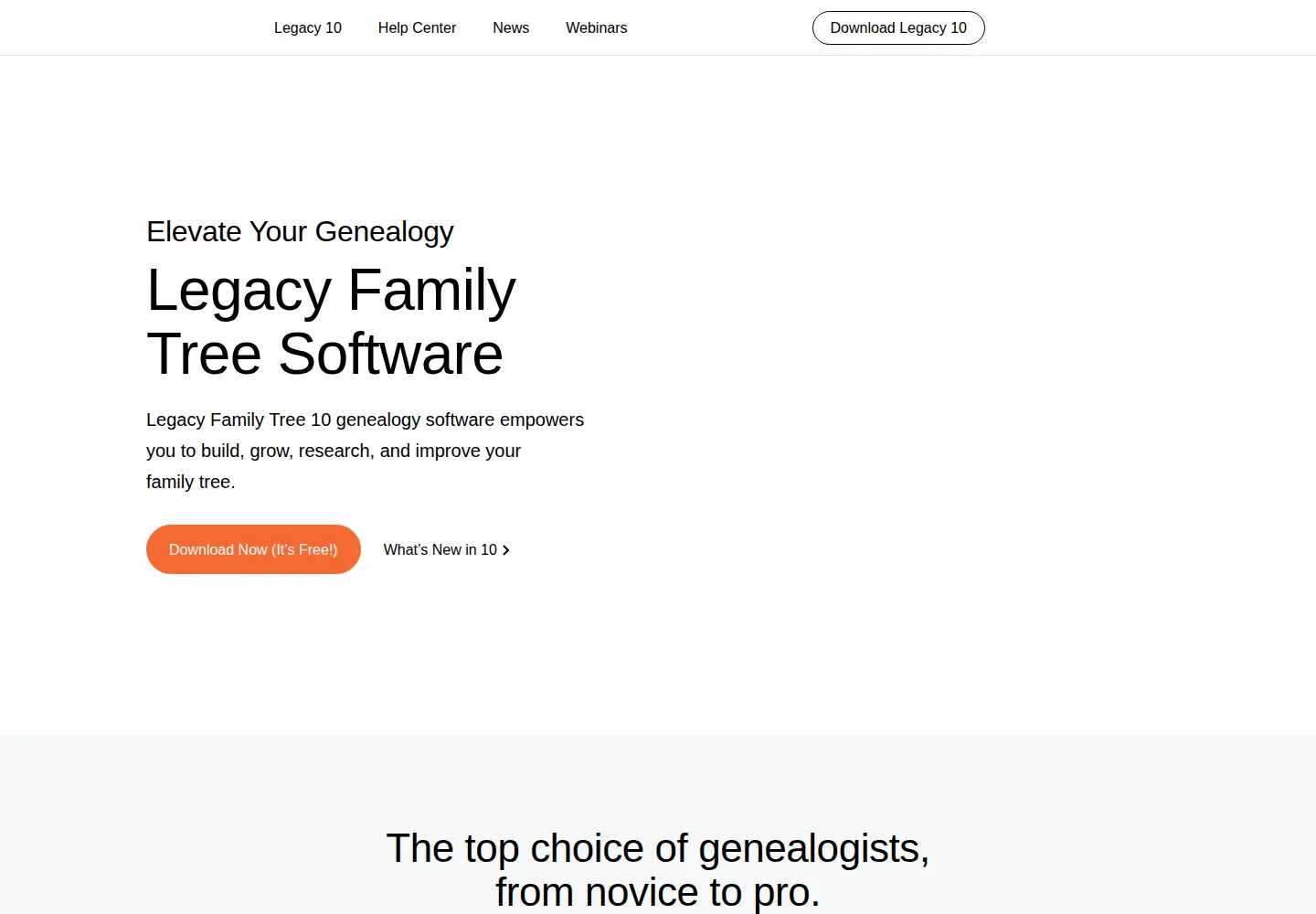 Screenshot of legacyfamilytree.com