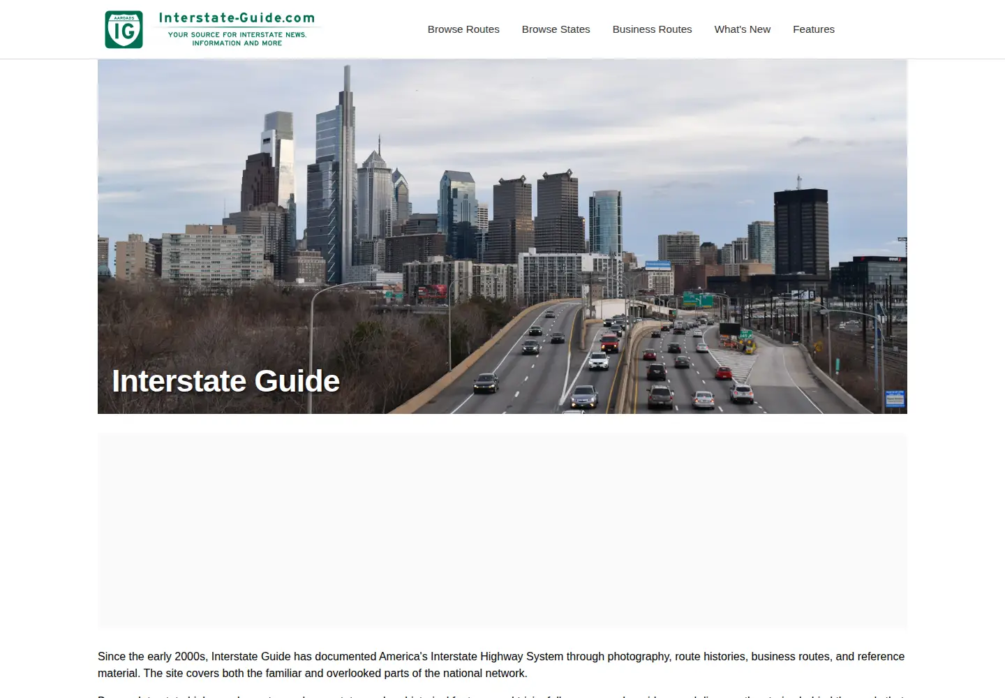 Screenshot of interstate-guide.com
