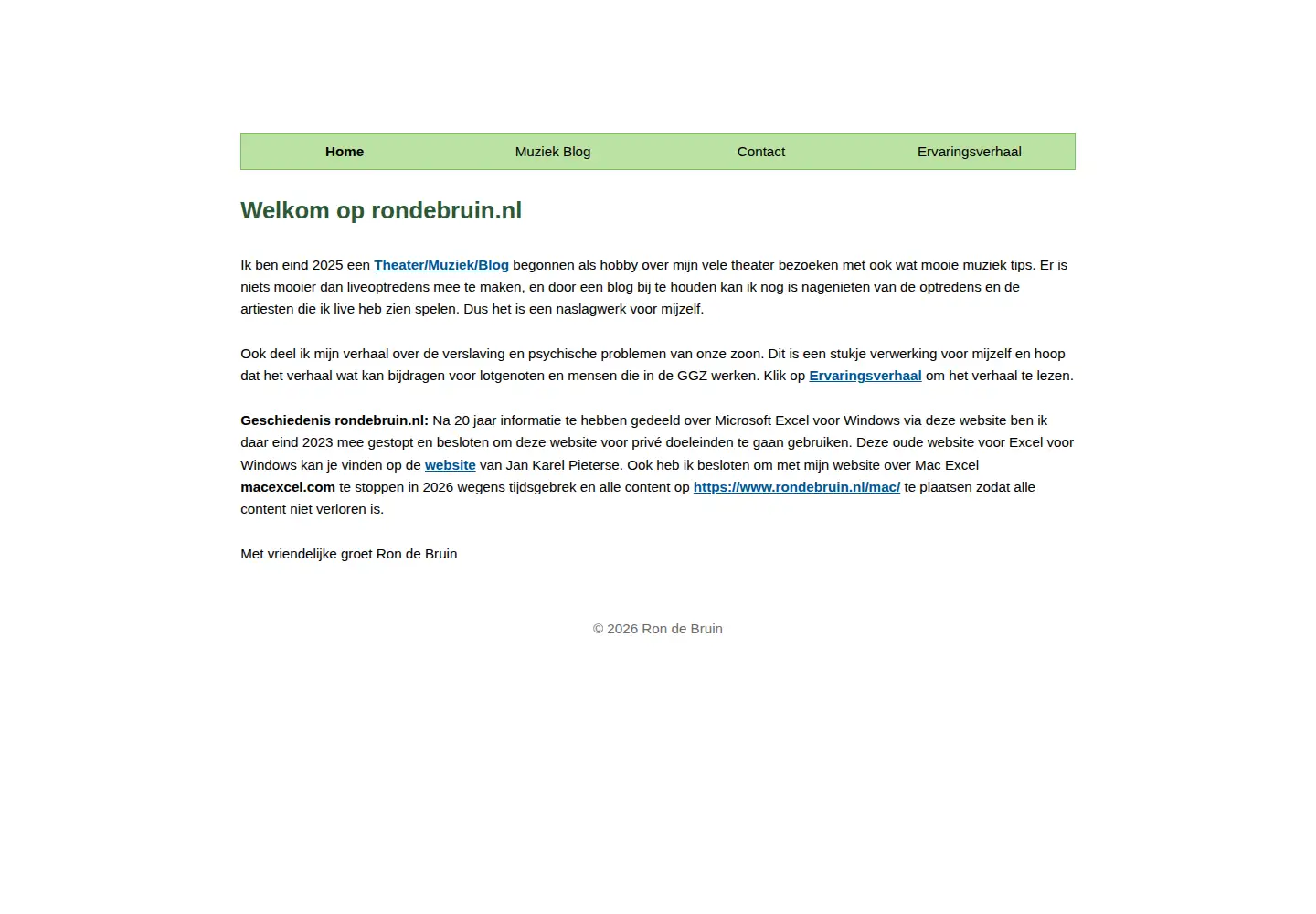 Screenshot of rondebruin.nl
