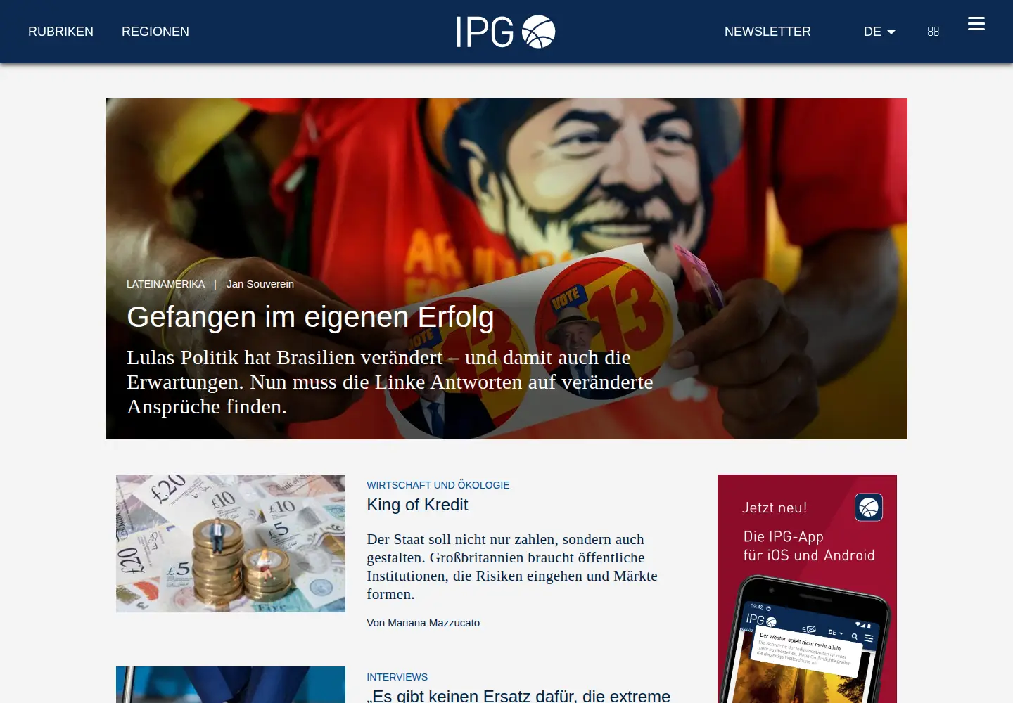 Screenshot of ipg-journal.de