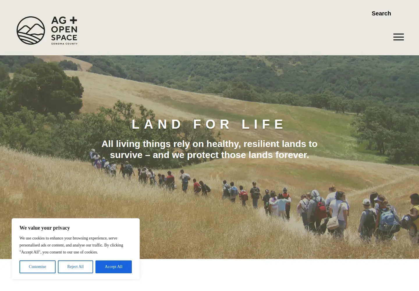 Screenshot of sonomaopenspace.org