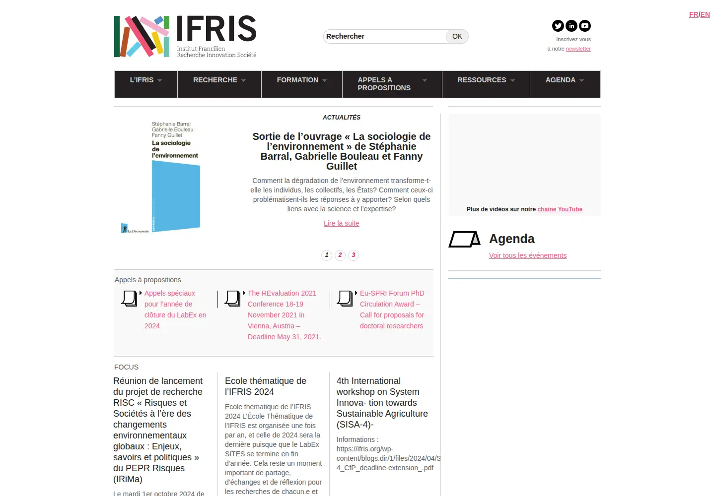 Screenshot of ifris.org