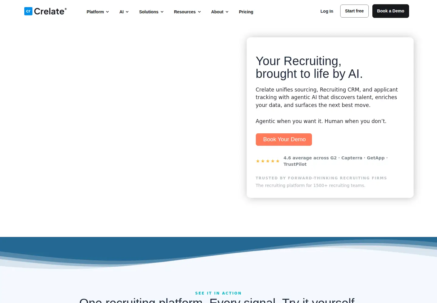Screenshot of crelate.com