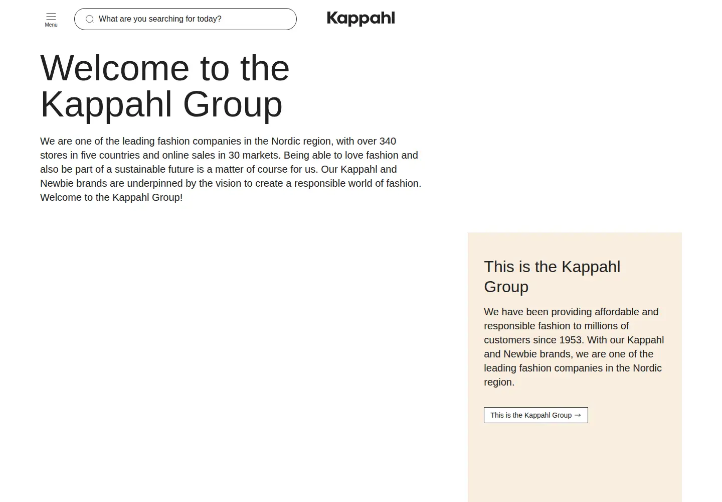Screenshot of kappahl.com