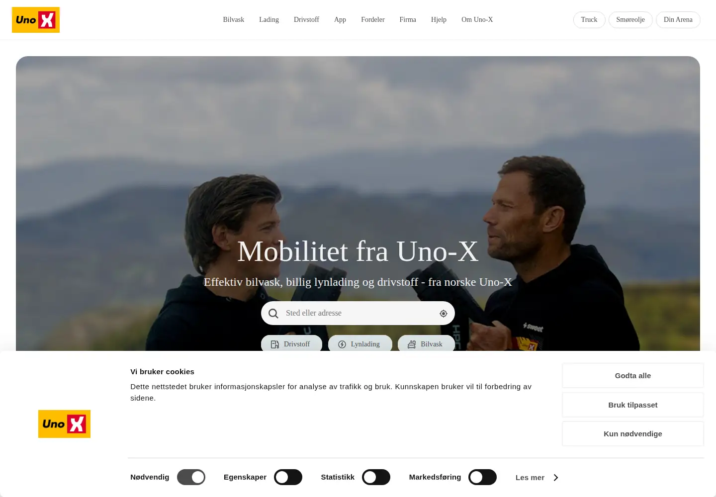 Screenshot of unox.no