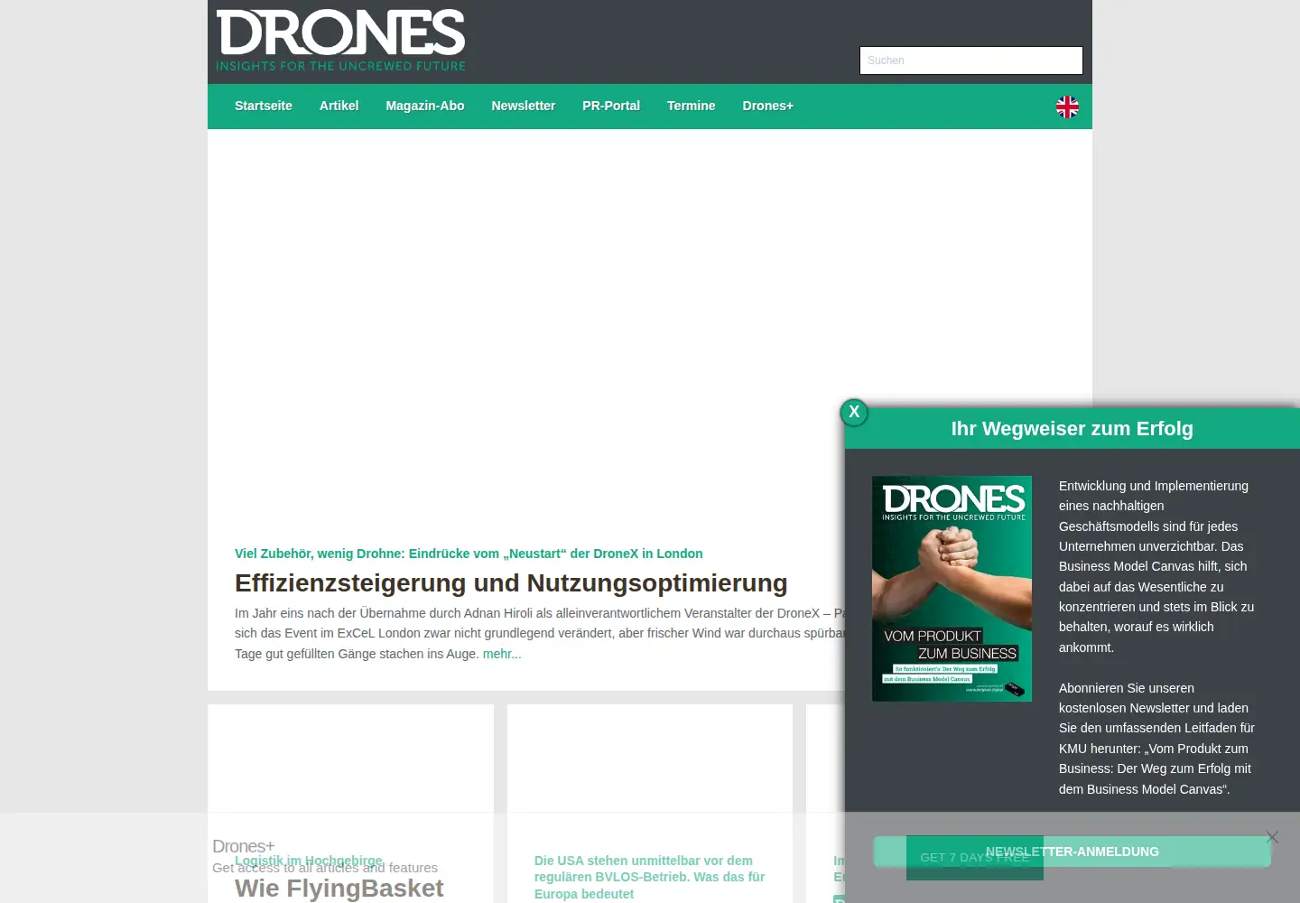 Screenshot of drones-magazin.de