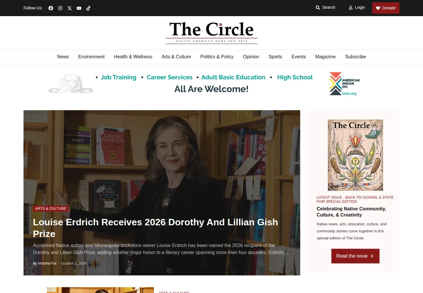 Screenshot of thecirclenews.org