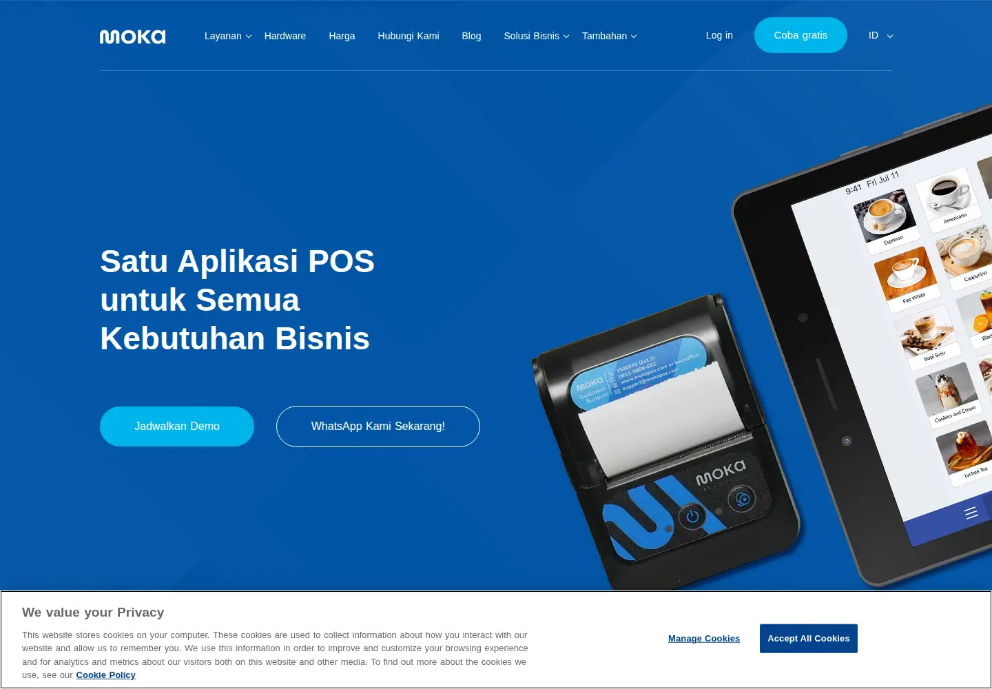Screenshot of mokapos.com