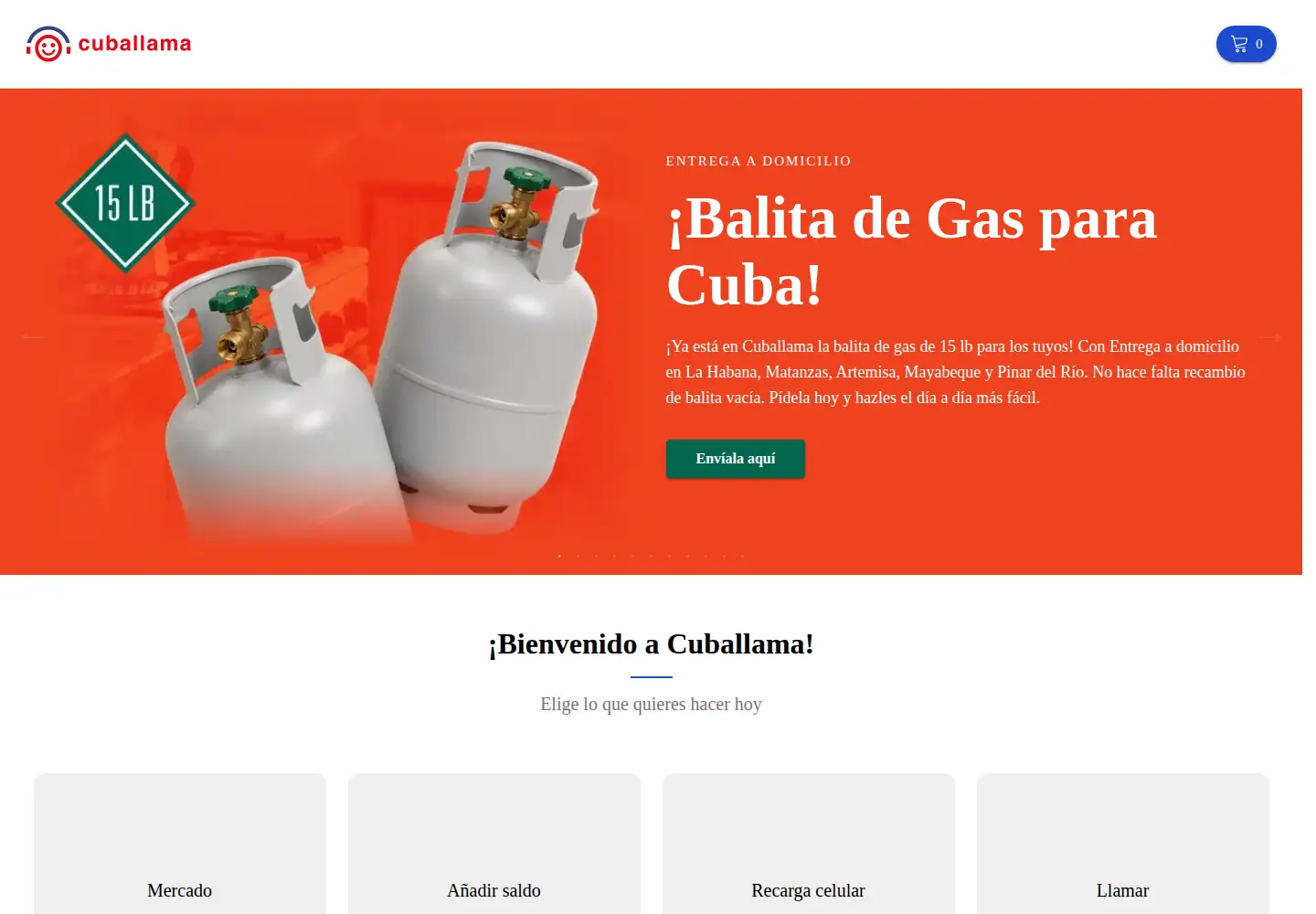 Screenshot of cuballama.com