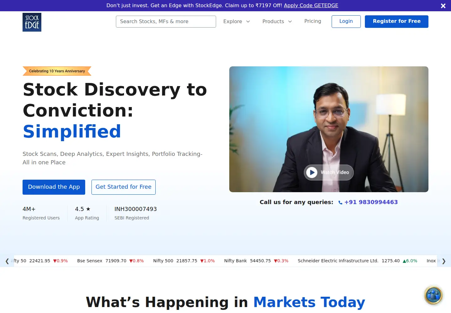 Screenshot of stockedge.com