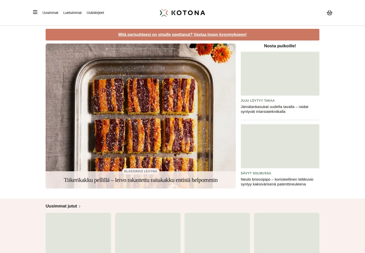 Screenshot of meillakotona.fi