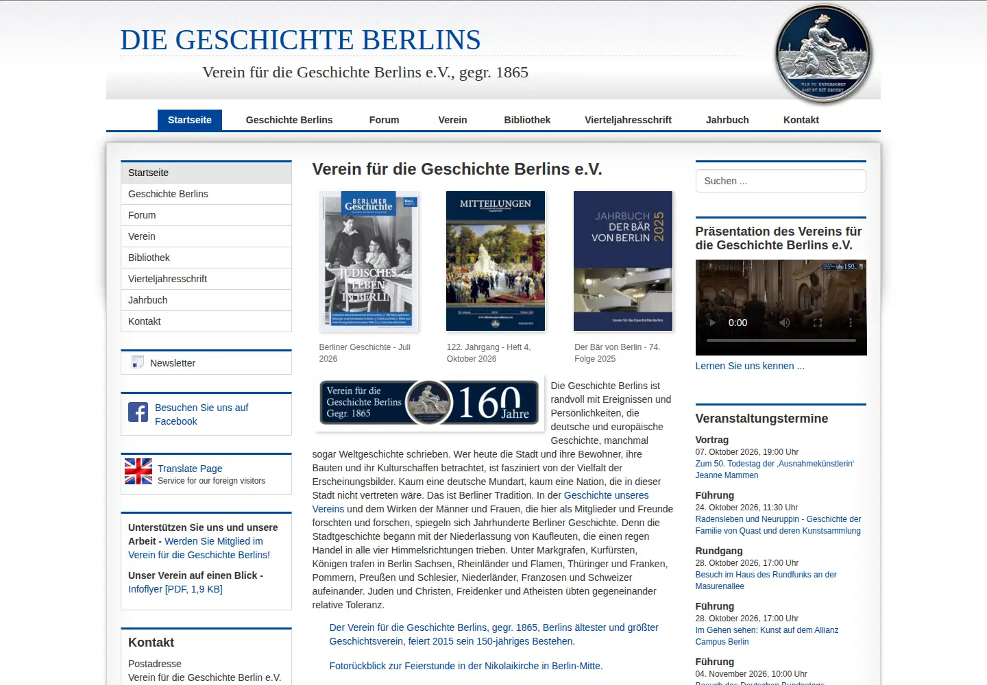 Screenshot of diegeschichteberlins.de