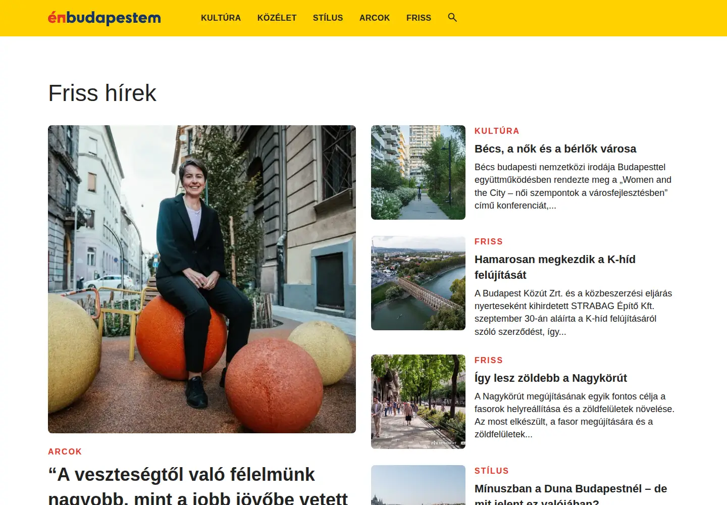 Screenshot of enbudapestem.hu