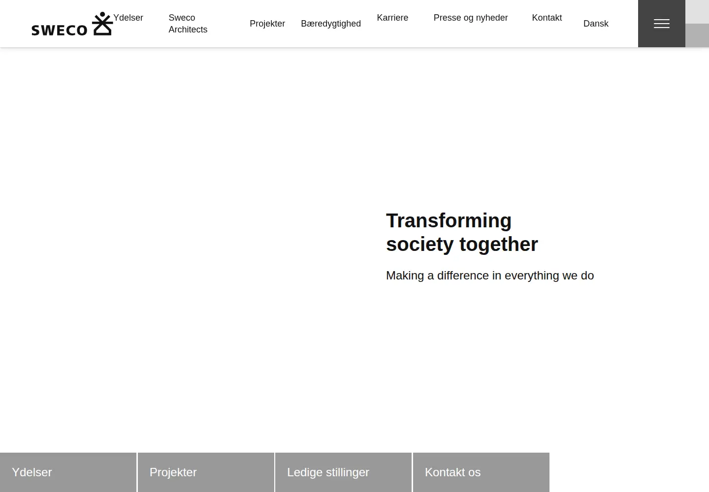 Screenshot of sweco.dk