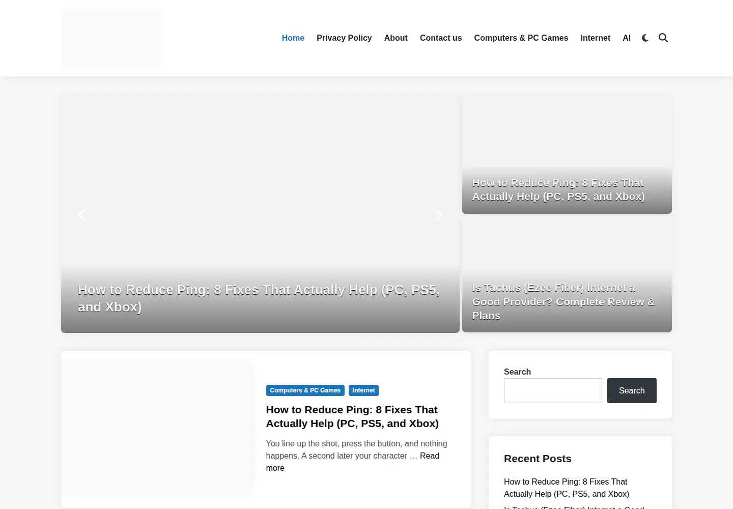Captured homepage of techprim.com in the current scan