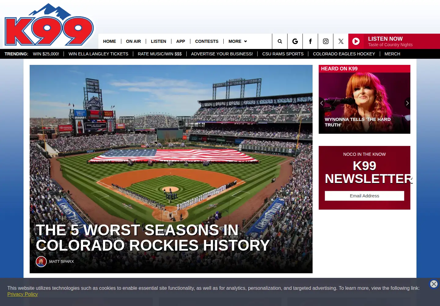 Screenshot of k99.com