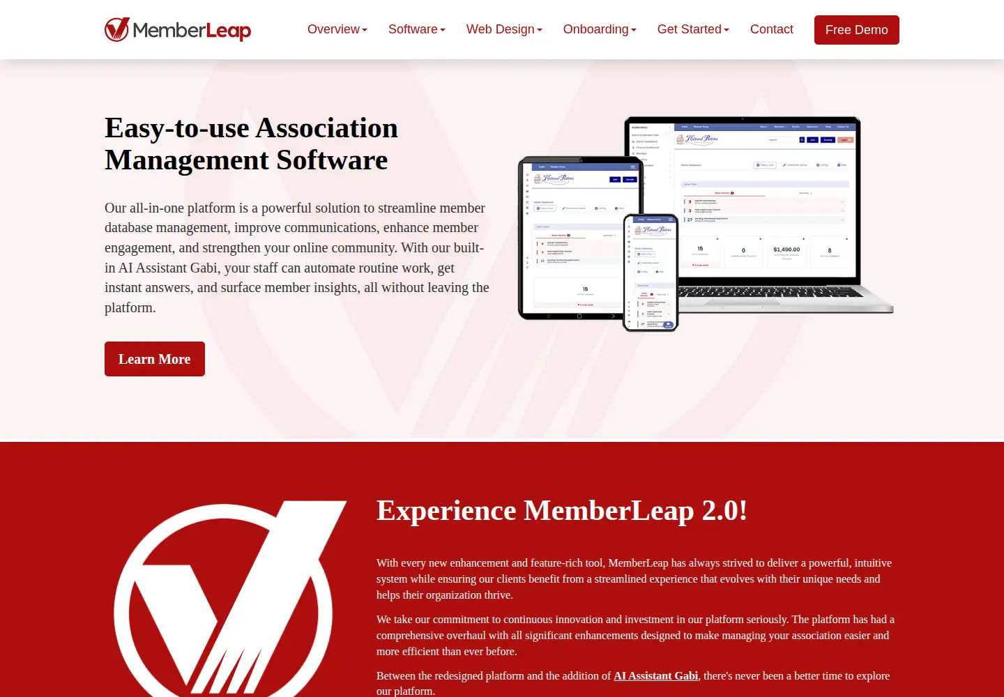 Screenshot of memberleap.com