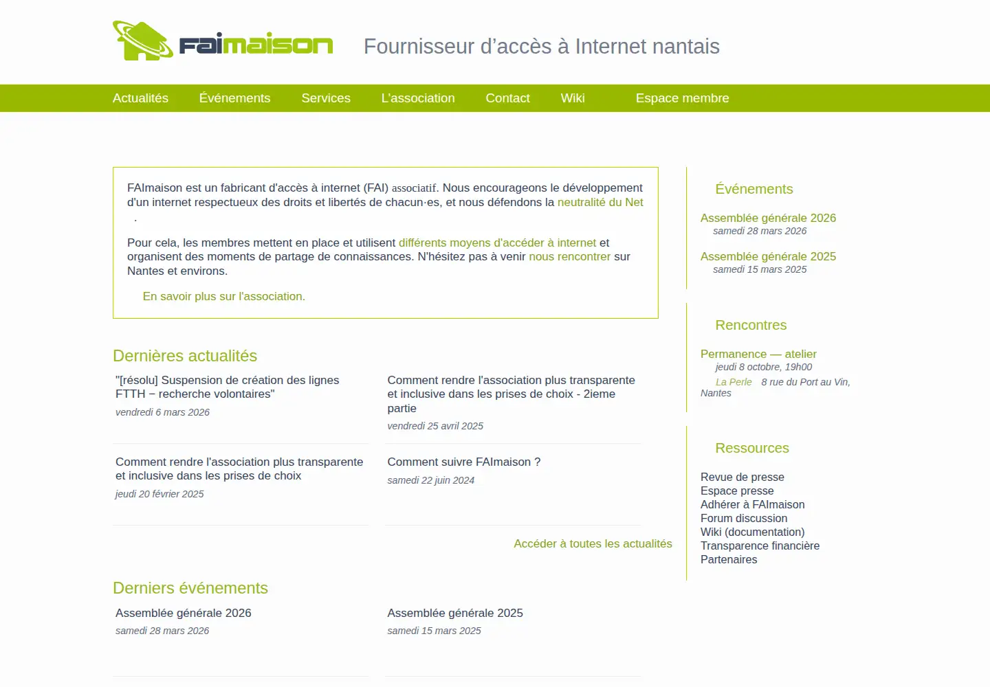 Screenshot of faimaison.net