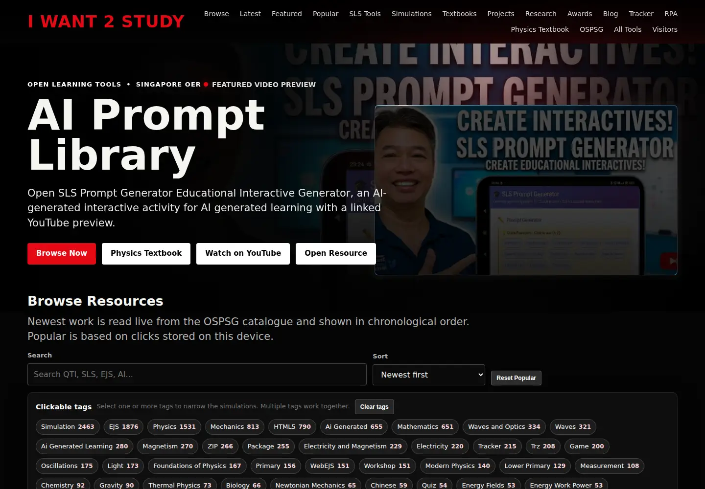Screenshot of iwant2study.org