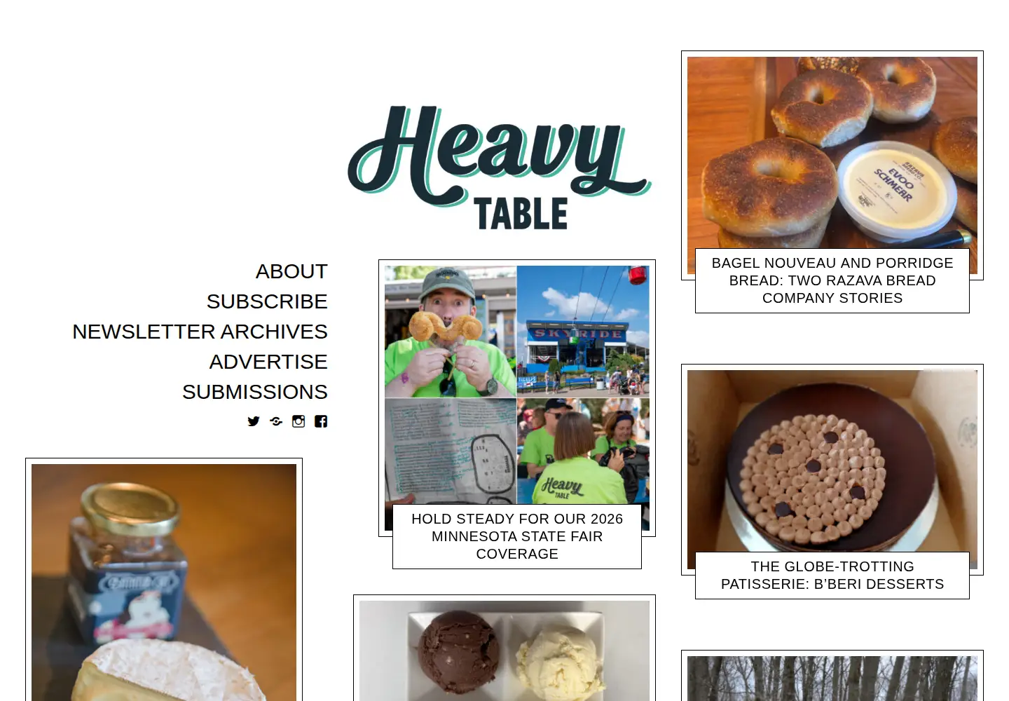 Screenshot of heavytable.com