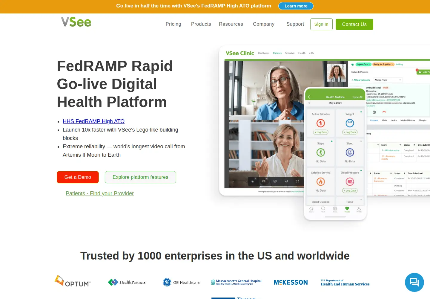 Screenshot of vsee.com