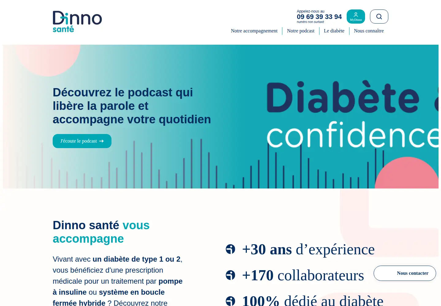 Screenshot of dinnosante.fr