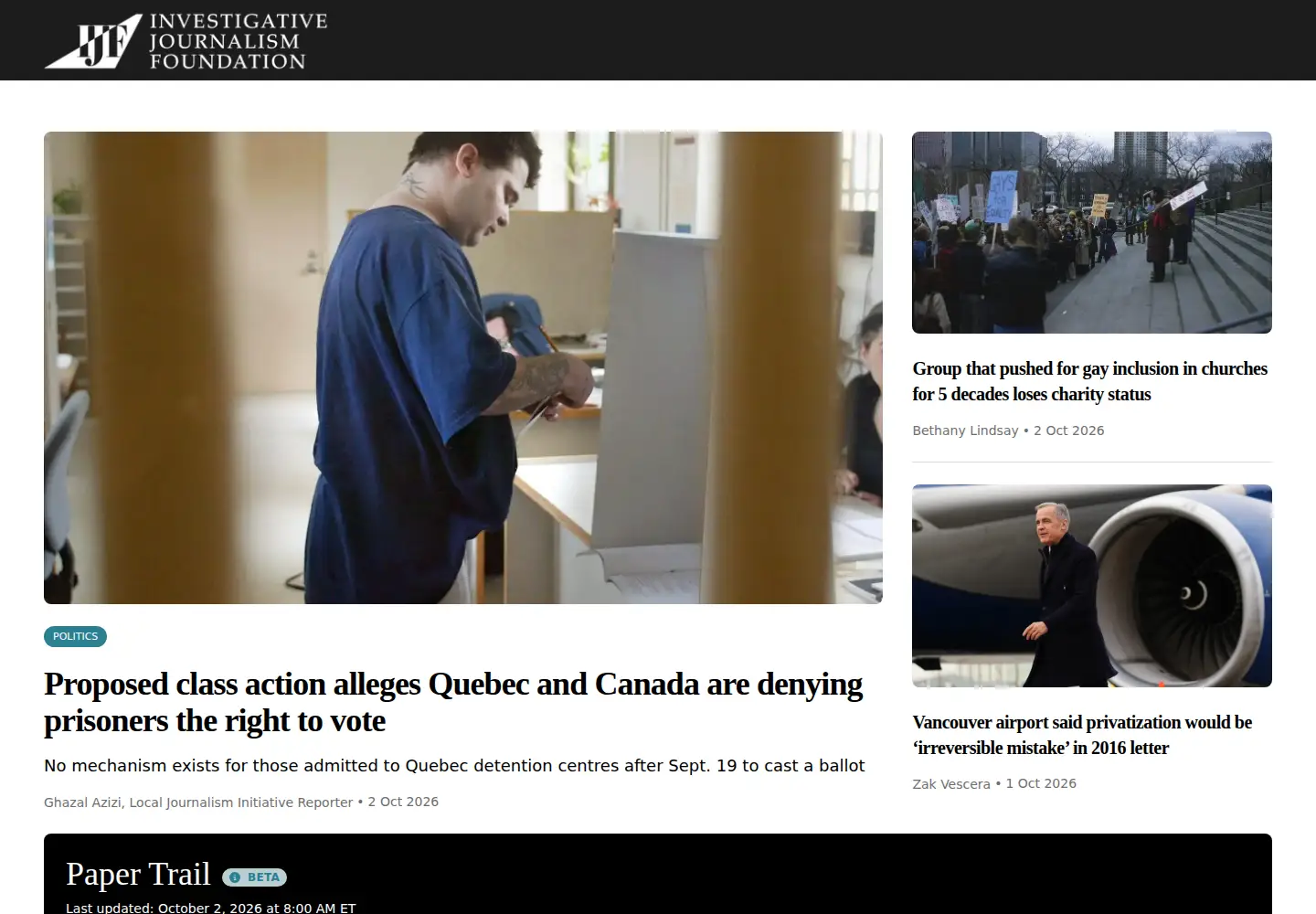 Screenshot of theijf.org