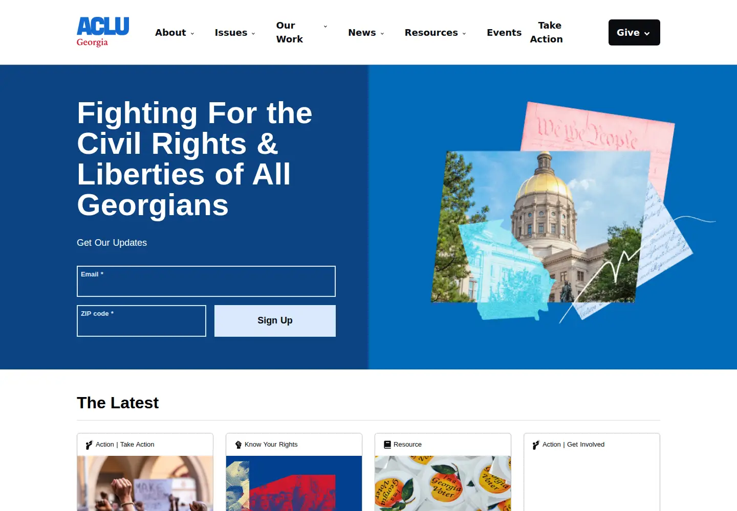 Screenshot of acluga.org