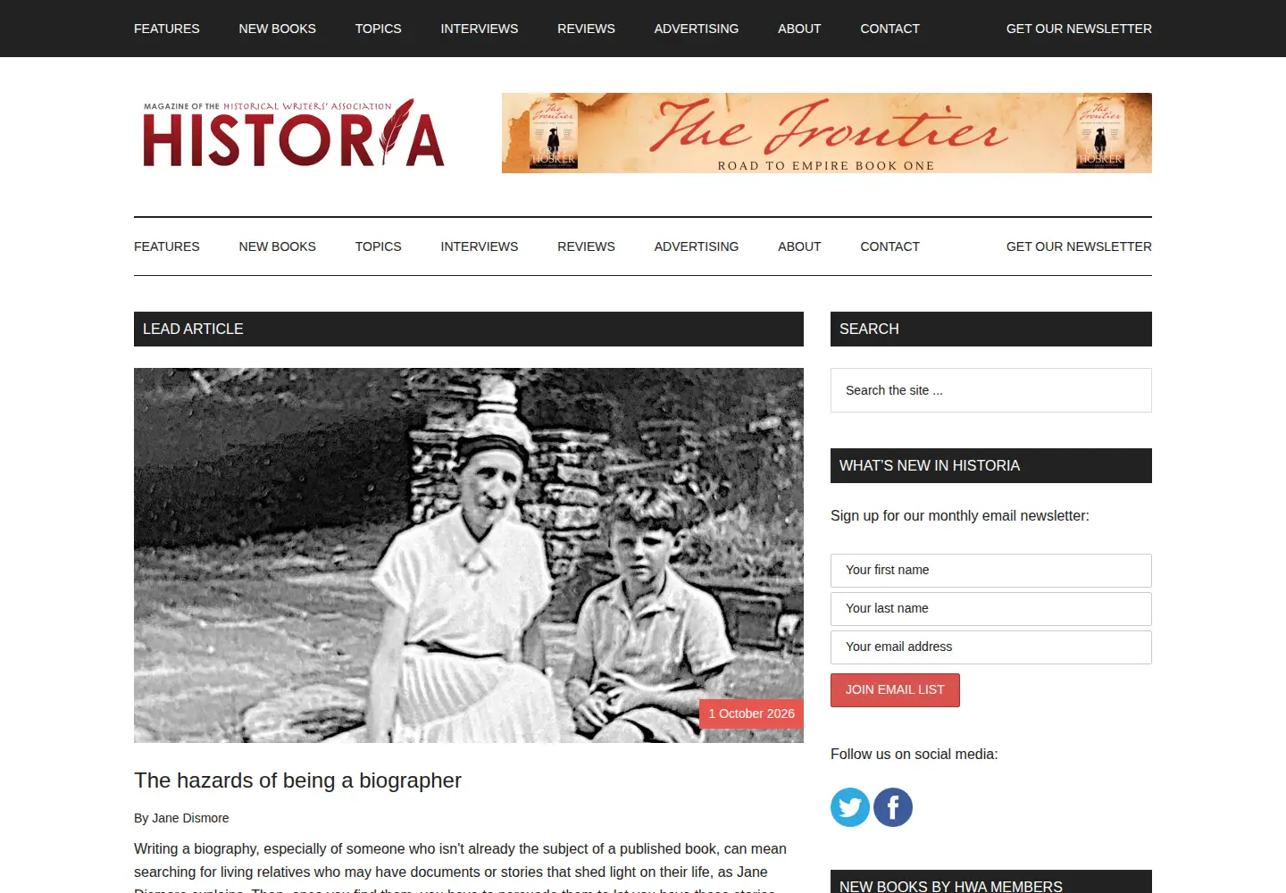 Screenshot of historiamag.com