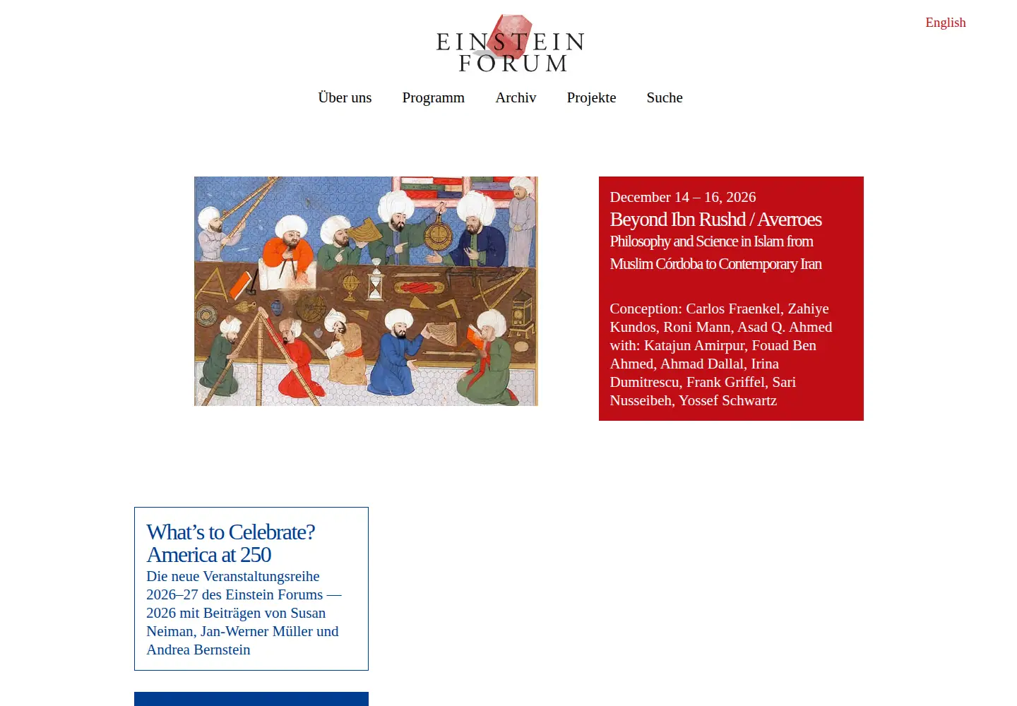 Screenshot of einsteinforum.de