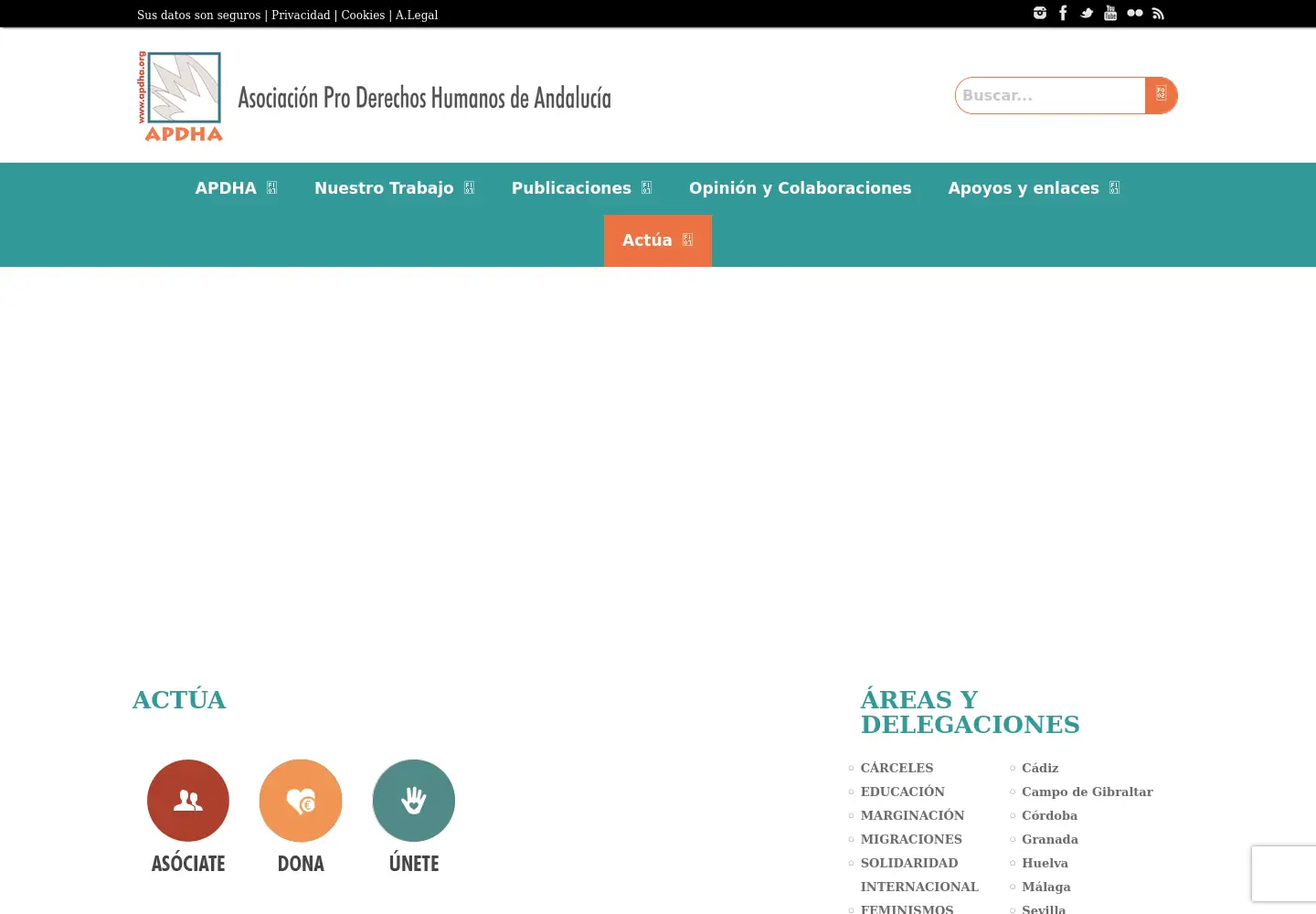 Screenshot of apdha.org