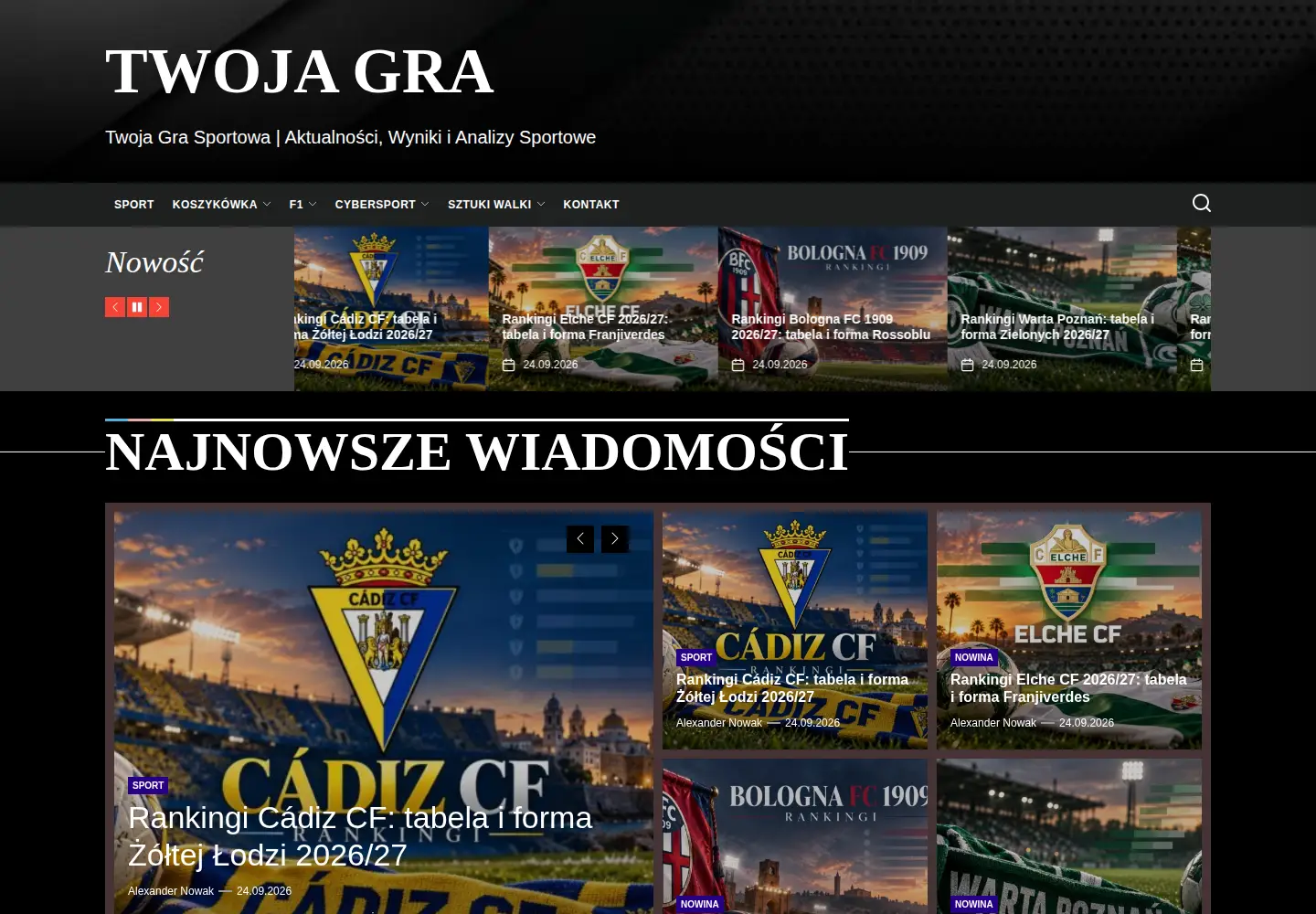 Screenshot of twoja-gra-sportowa.com.pl