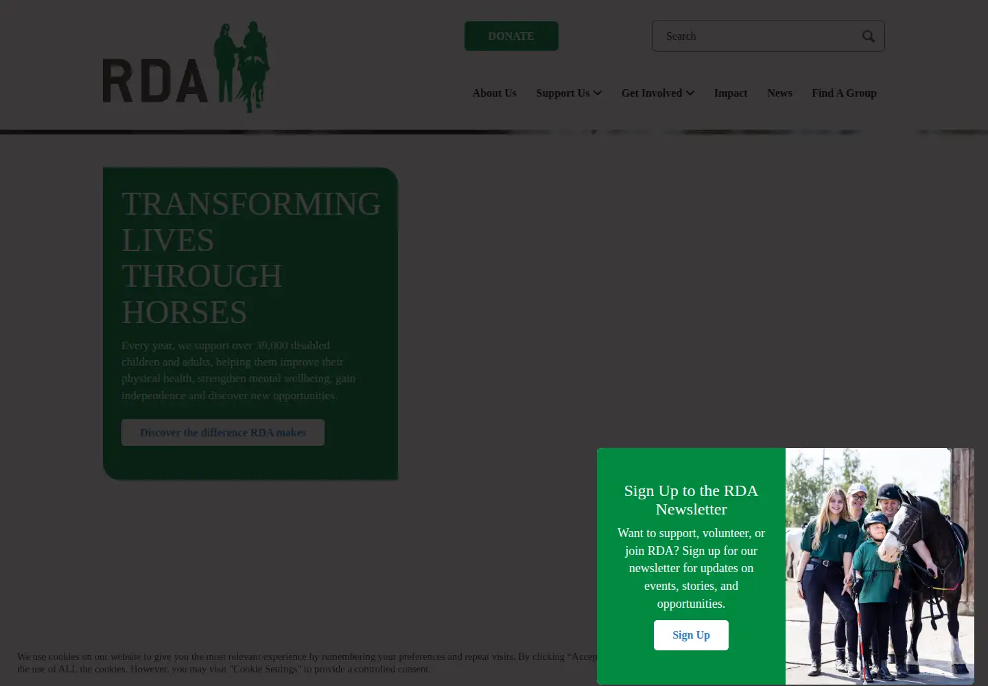 Screenshot of rda.org.uk