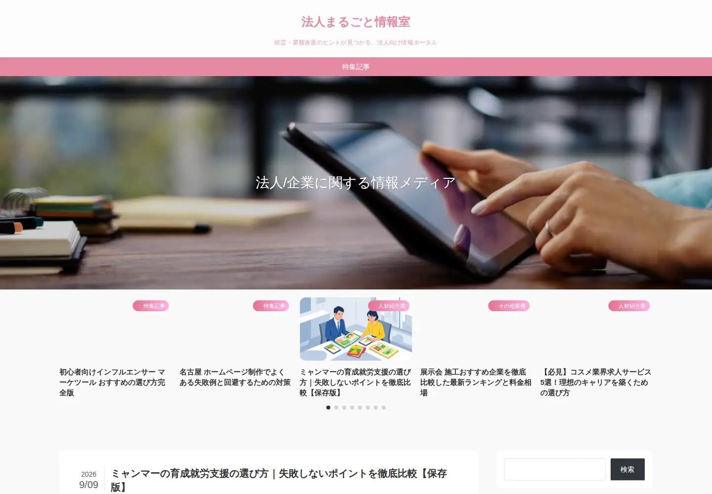 Captured homepage of pf-conception.org in the current scan