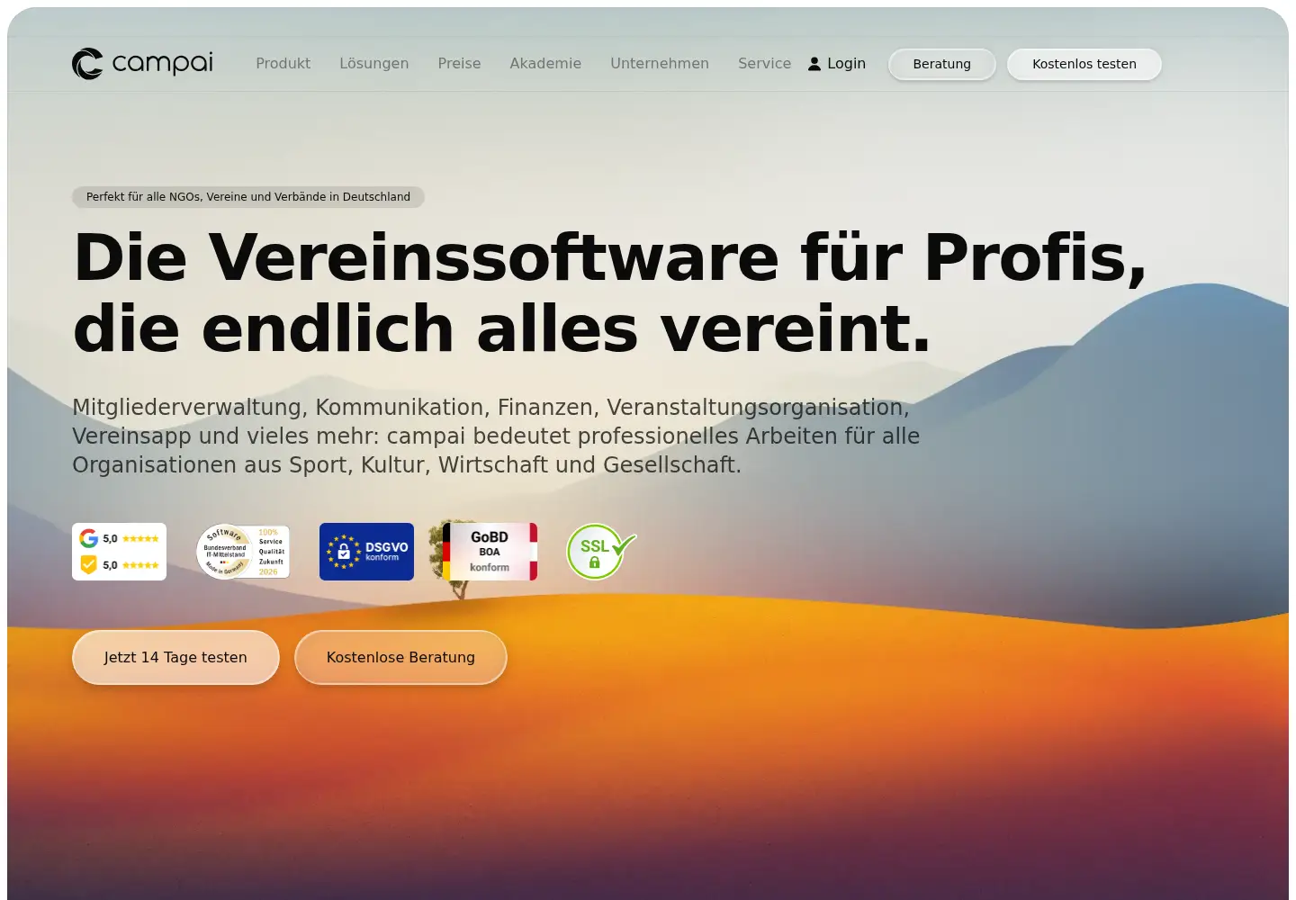 Screenshot of campai.com