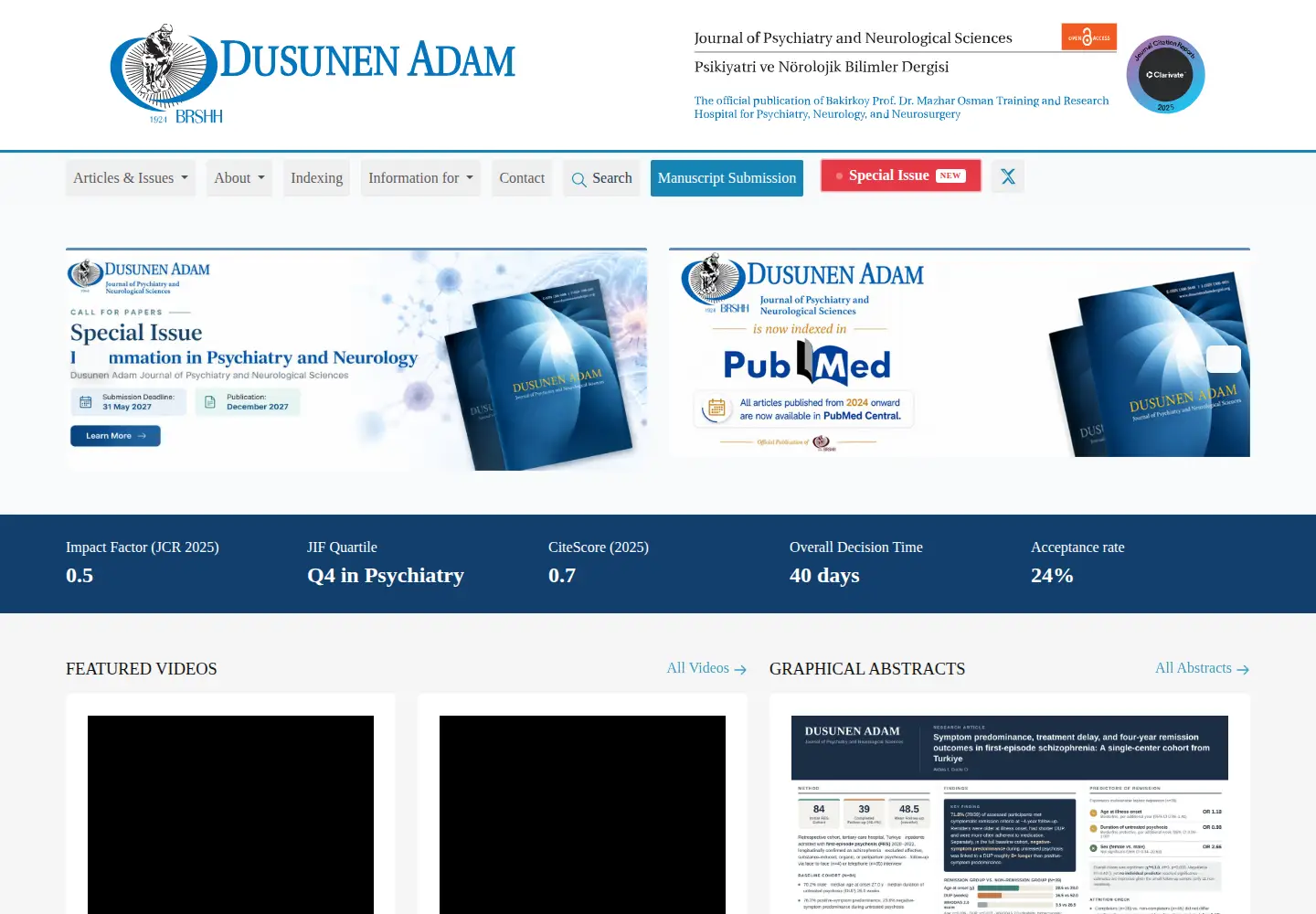 Screenshot of dusunenadamdergisi.org