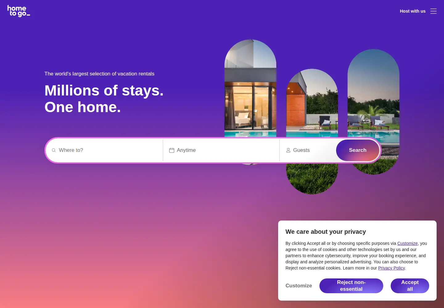 Screenshot of hometogo.com