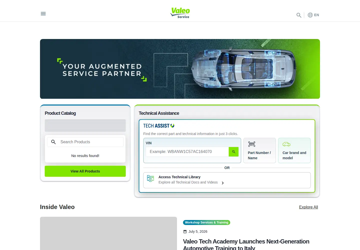 Screenshot of valeoservice.com