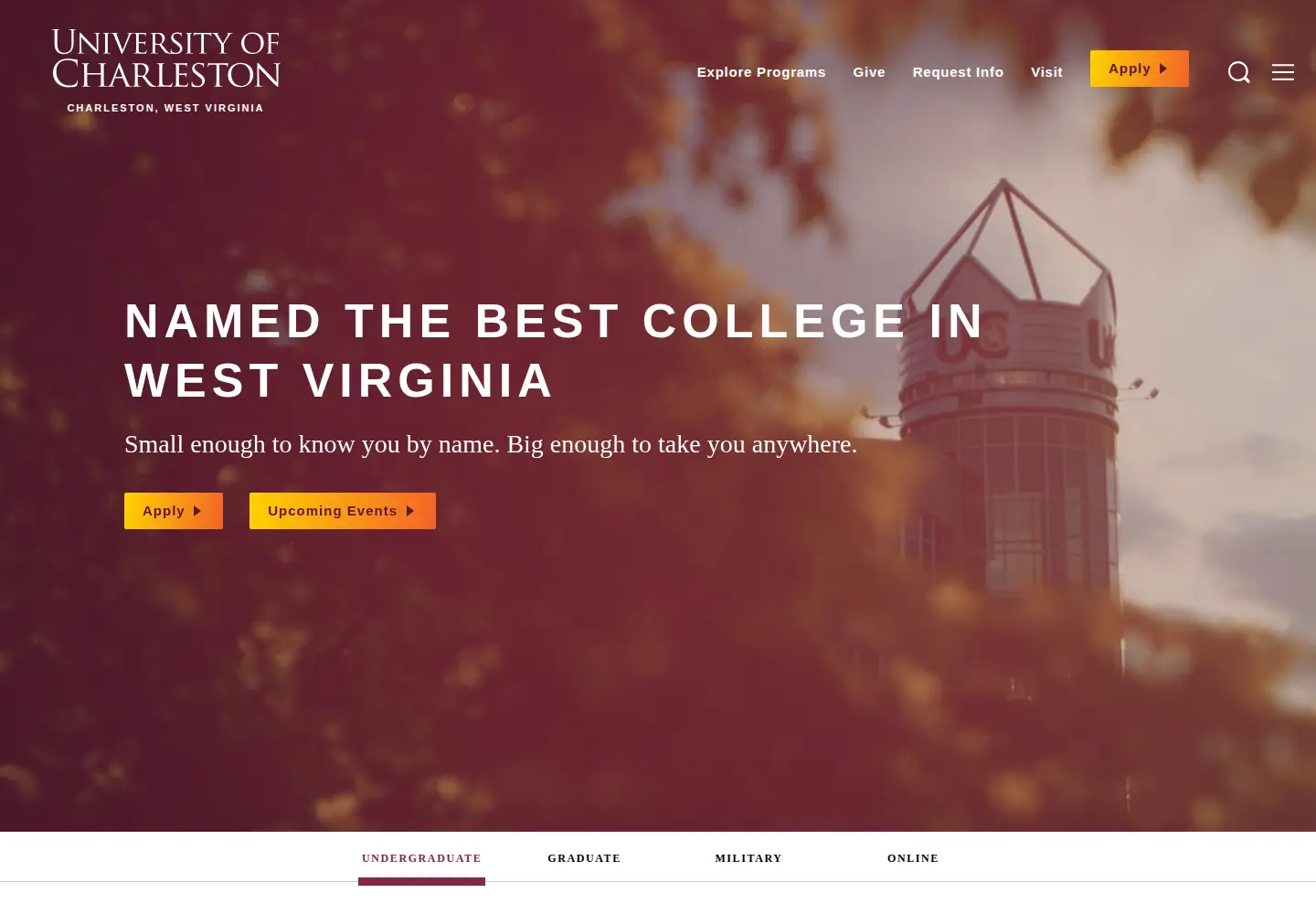 Screenshot of ucwv.edu
