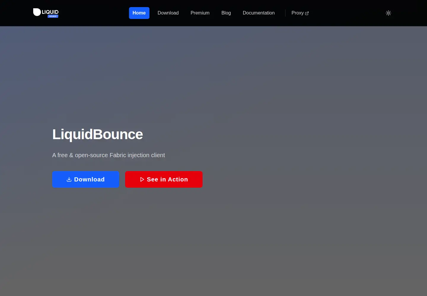Screenshot of liquidbounce.net