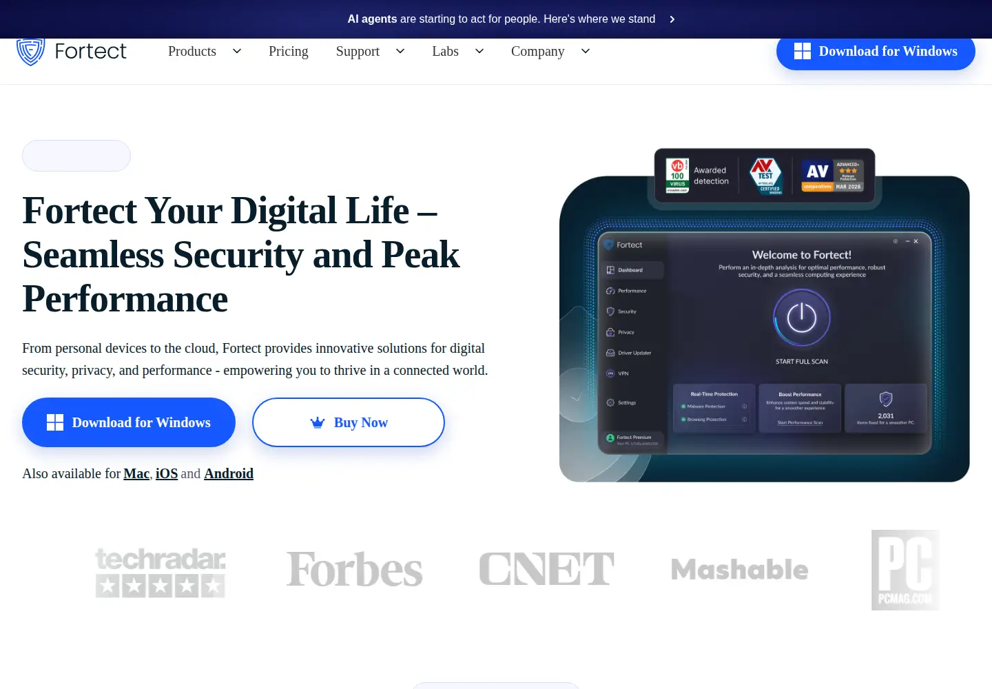 Screenshot of fortect.com