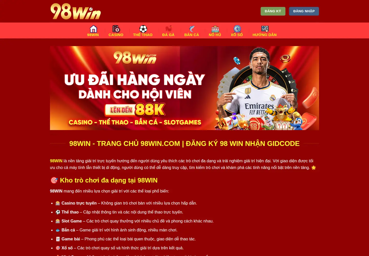 Screenshot of 98win.photo