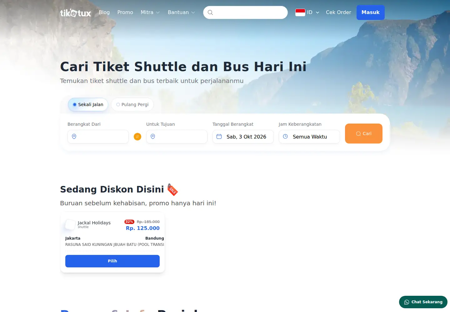 Screenshot of tiketux.com