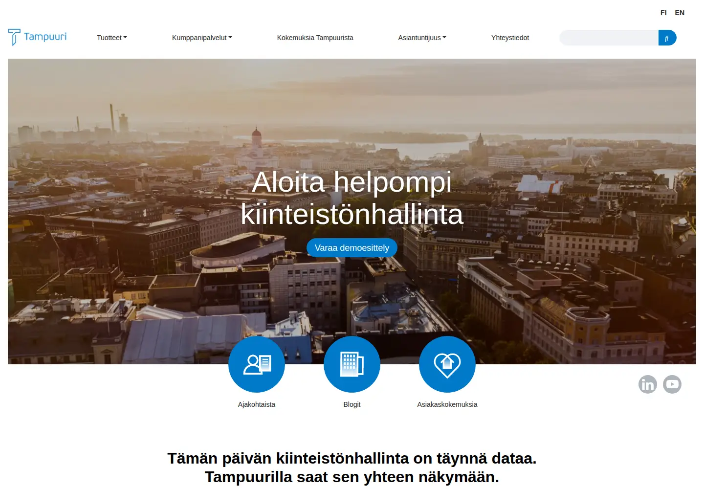 Screenshot of tampuuri.fi